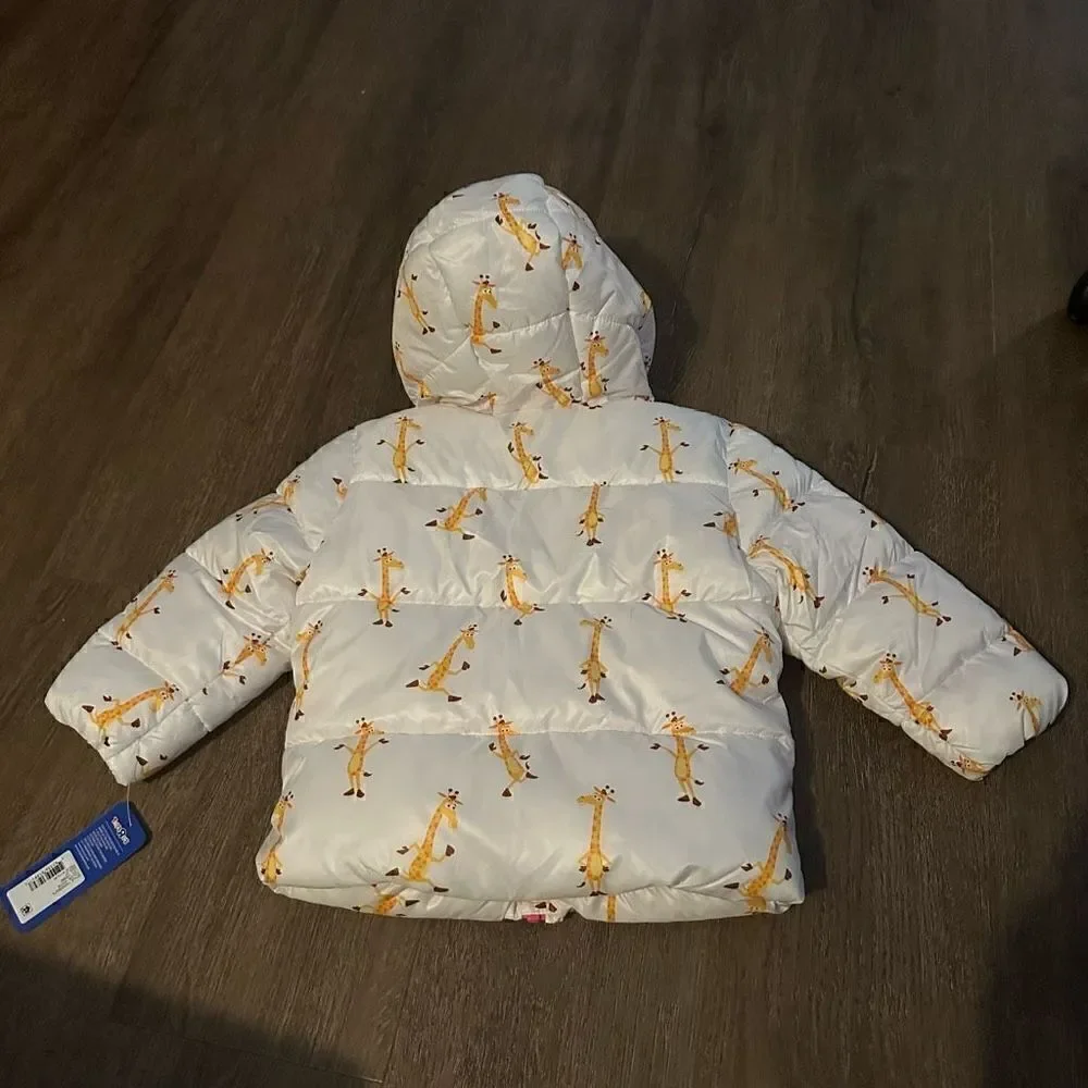 TOYS R US heavy weight girls puffer with lining and color popped Geoffrey 2T